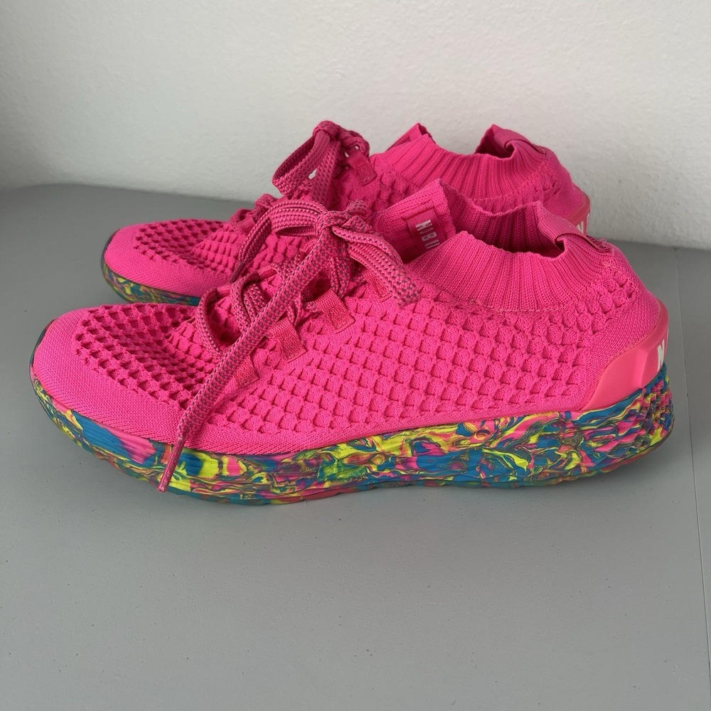 NOBULL Diamond Knit Runner Mens 12 Women's 13.5 Running Shoes Pink Bright